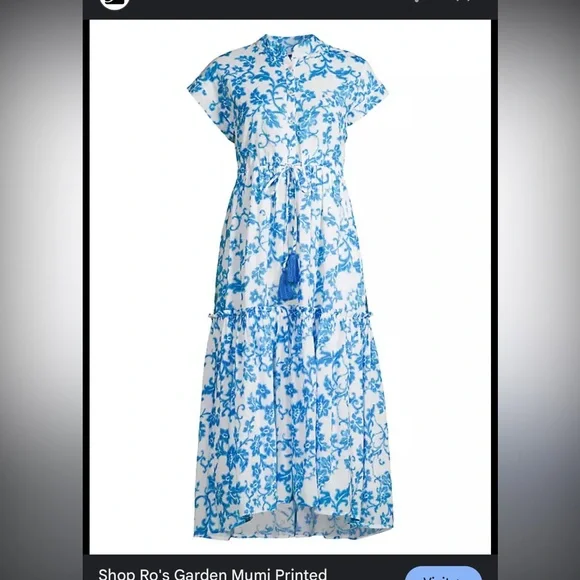 Ro’s Garden Mumi Printed Drawstring Midi-Dress - Picture 3 of 8